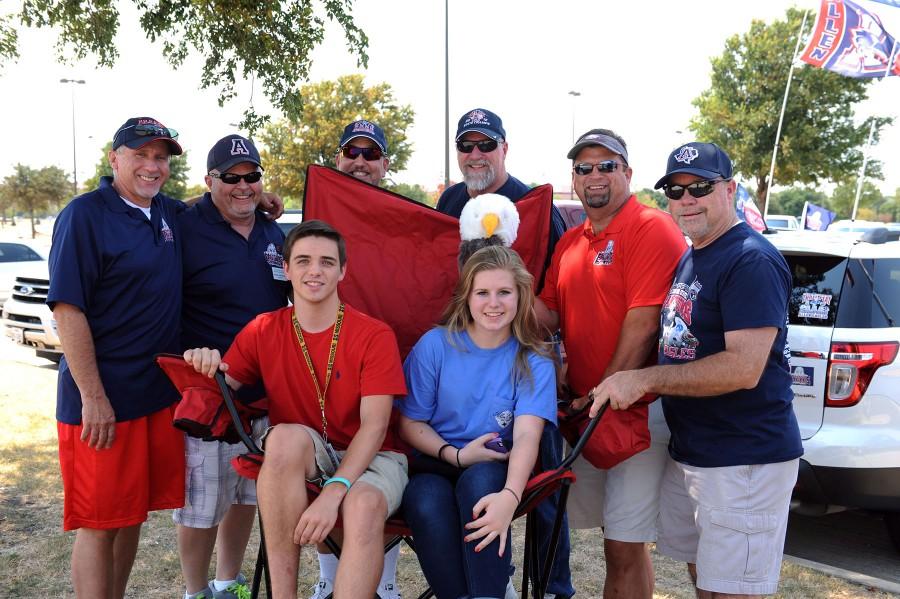 Members of the Balding Eagles started tailgating at 8 a.m. in anticipation of the first home football game.