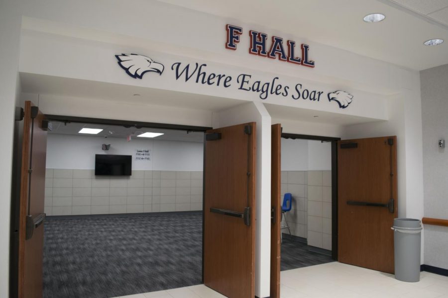The entrance of F Hall was renovated, and it stands out from the rest. “I think the F Hall entrance will set the standard for the other halls once they get built,” junior Marian Renteria-Avitia said. Every hall was in unison before the renovation, but now F Hall stands out. 
