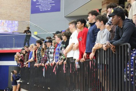 The student section at a 2021-2022 basketball game